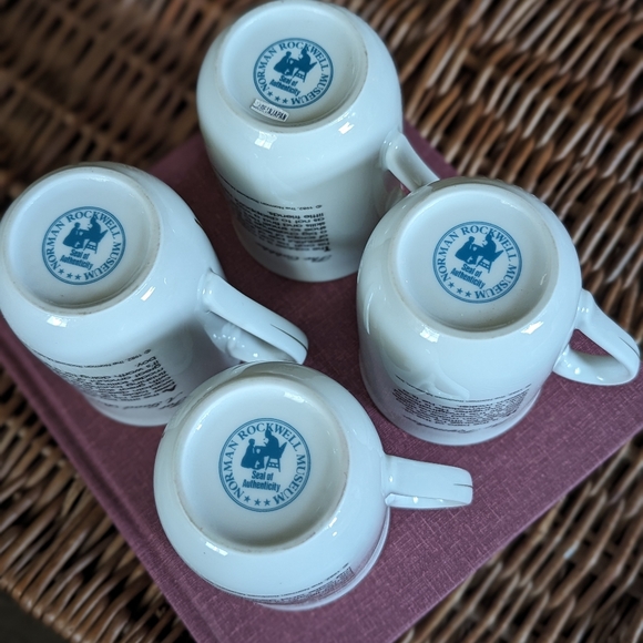 Set of 4 Vintage Norman Rockwell mug 8 oz - Picture 4 of 11